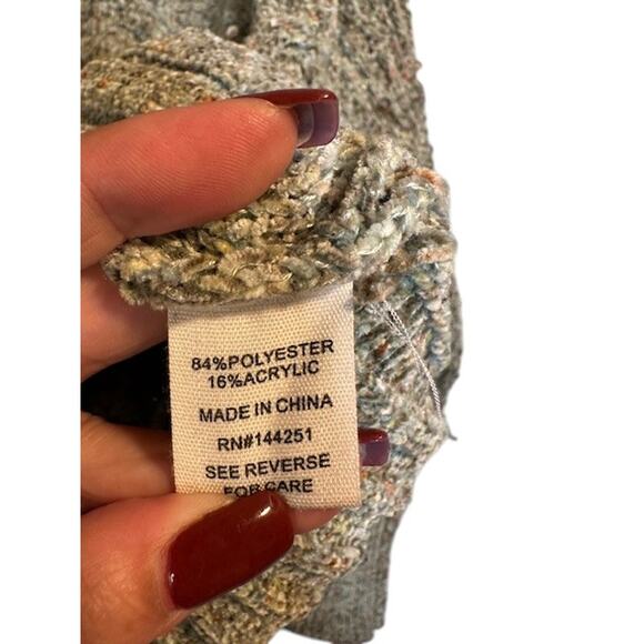 Moon & Madison Sage Green Long Sleeve Cowl Neck Thick Sweater Women Sz XS - Picture 7 of 11